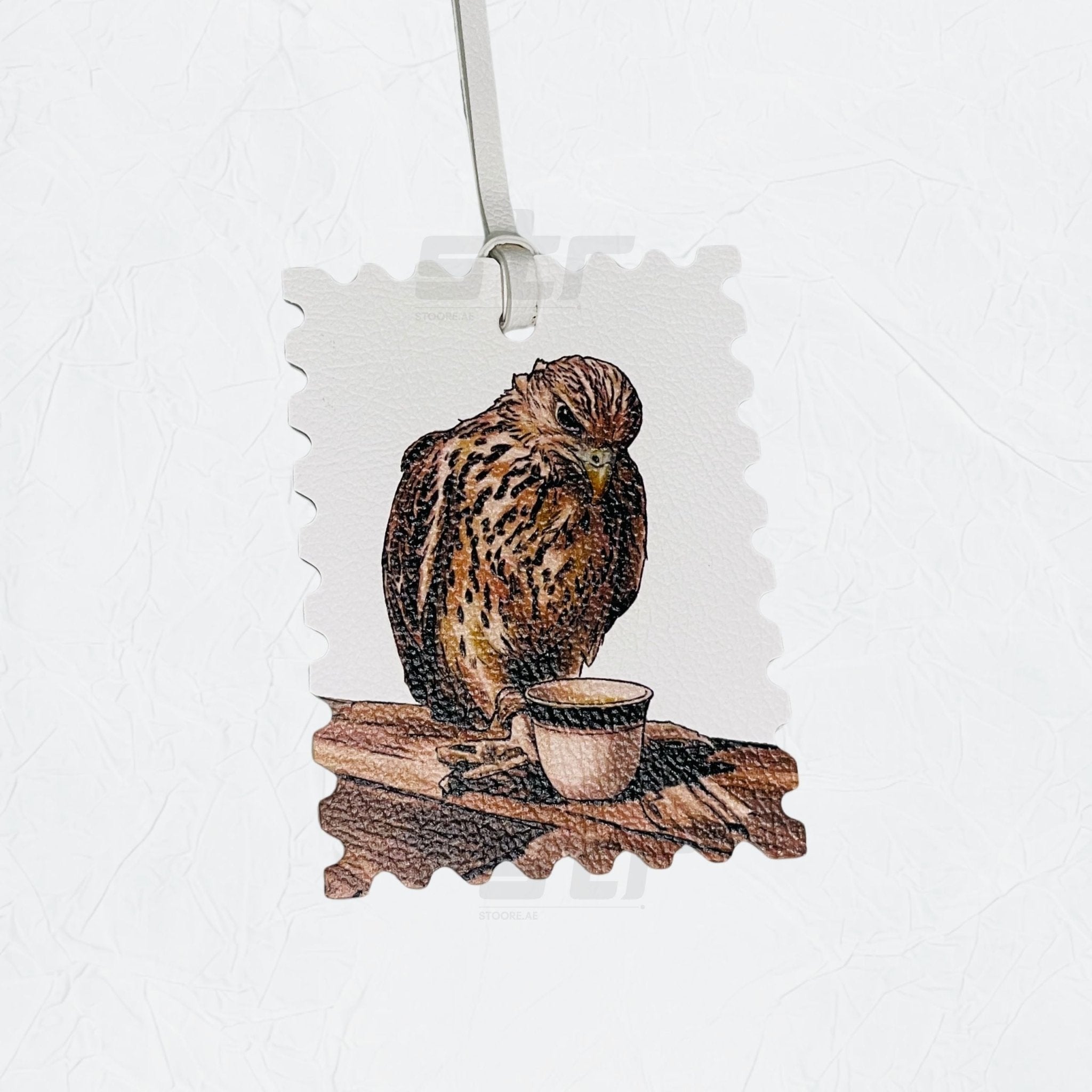 Leather Charm Double Side Falcon - 1